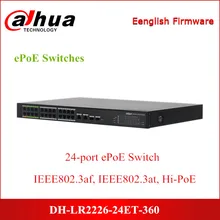 Сетевой видеорегистратор Dahua ePoE переключатели LR2226-24ET-360 24-Порты и разъёмы коммутатор PoE Switch, 8-Порты и разъёмы ePoE 800 м Мощность расстояния для видеонаблюдения IP Системы