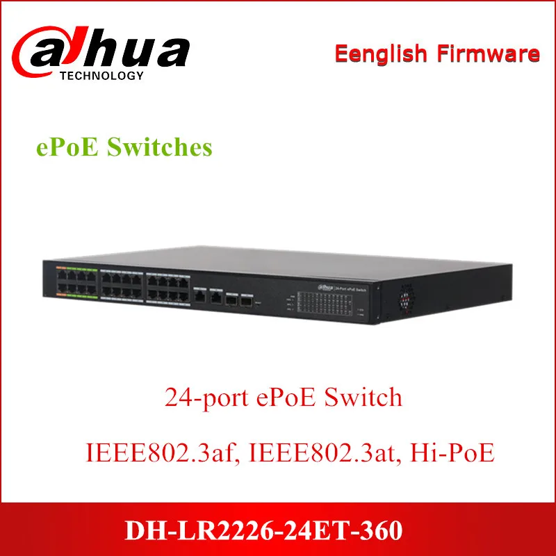 

Dahua ePoE Switches LR2226-24ET-360 24-Port PoE Switch with 8-Port ePoE 800m Power Transit Distance for Security CCTV IP System