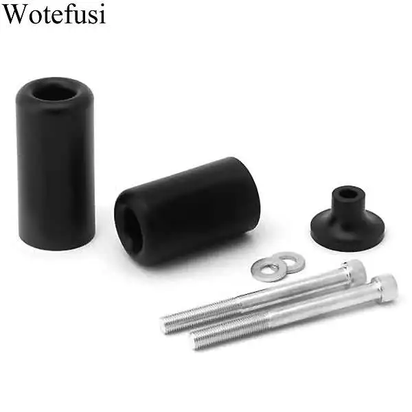 Wotefusi High Quality New 1 Pair Carbon Black Spike Frame Sliders For