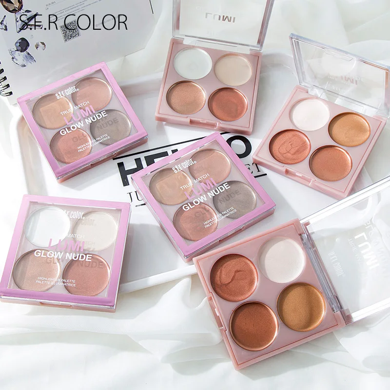 

Brand Facial Makeup Corrector Contour Cream Kit V Shape Face Bronzer & Highlighter Palette Brighten Concealer Smooth Foundation