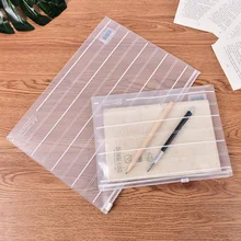 M/lbrief Стиль полосатый прозрачная сумка-файл для документов сумки A4 A5 файл канцелярская папка наполнение продукция