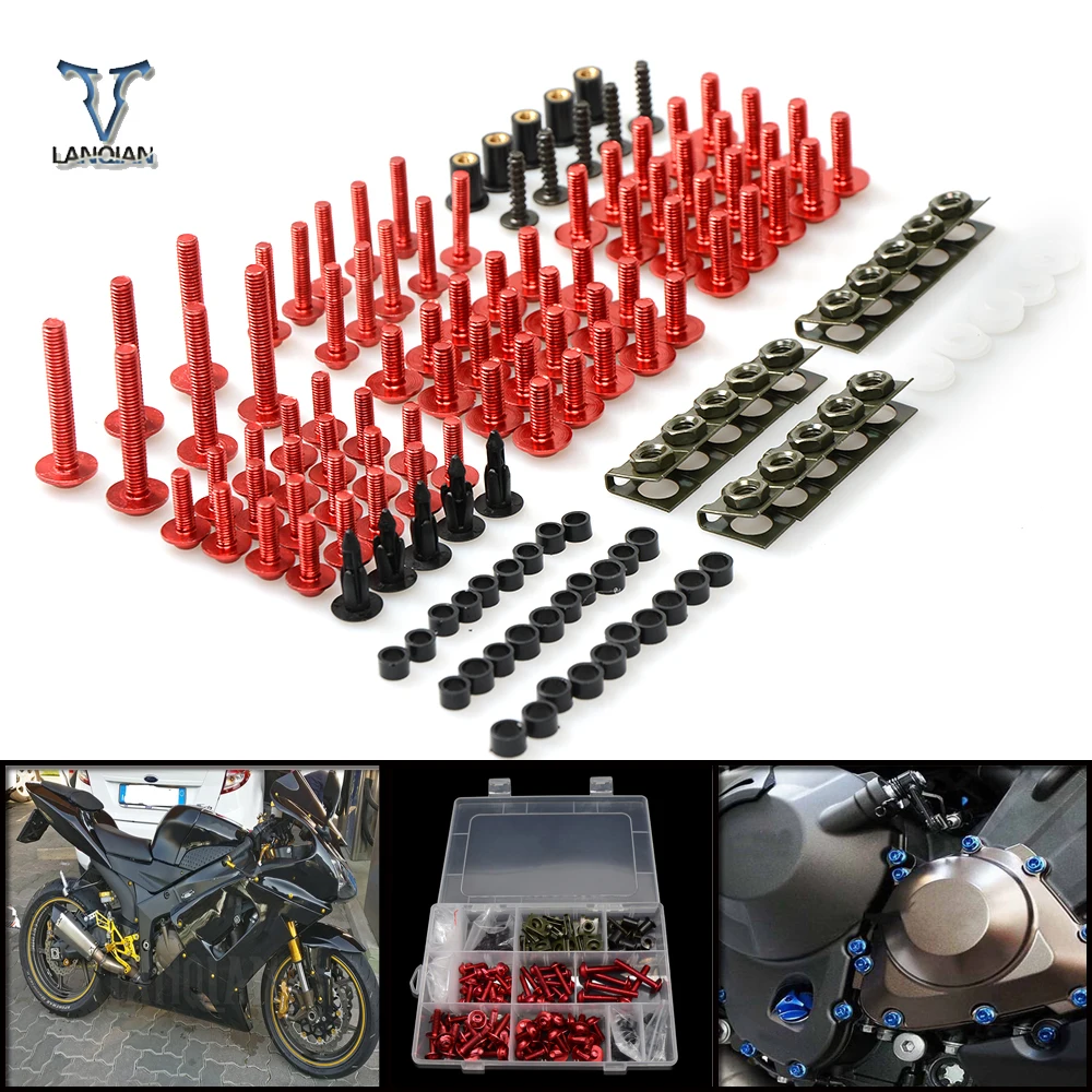 CNC Universal Motorcycle Accessories Fairing/windshield Bolts Screws set For Yamaha ybr 125 yzf-r15 XT660 xt660x xt660r xt660z