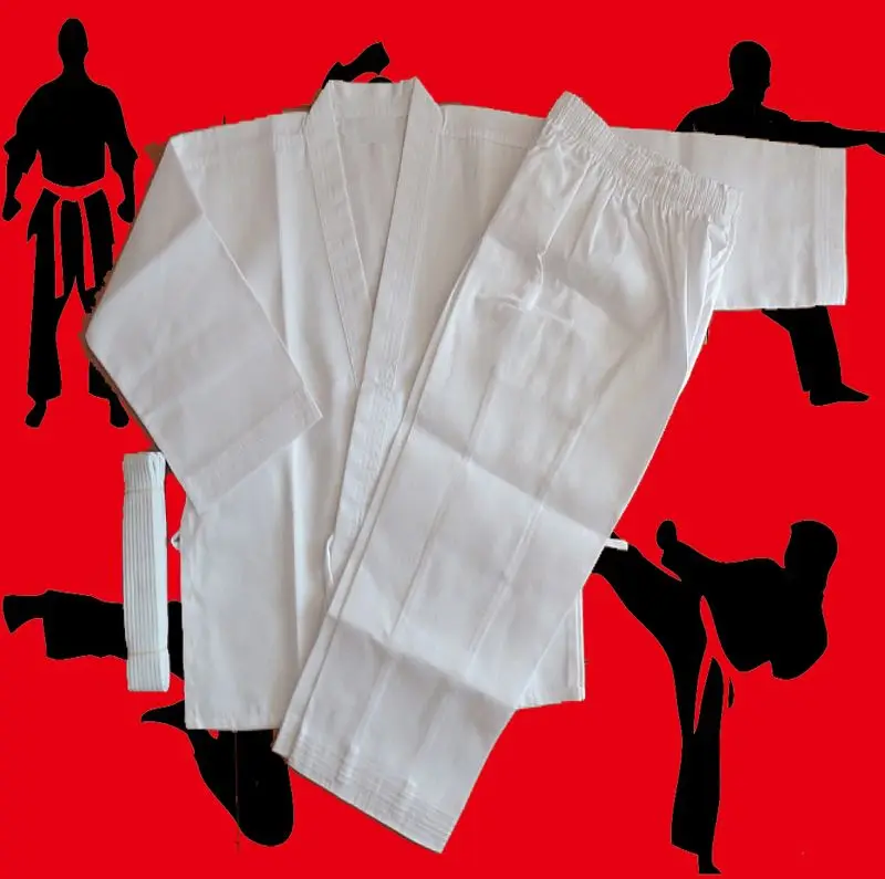Kids&Adult pure cotton karate Kung Fu uniforms Kardined on clothing