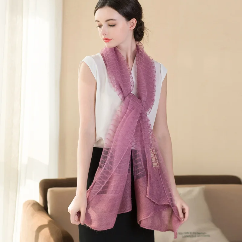 Buy 50 Pure Silk, Warm Long Scarf, Lady's Pure Color