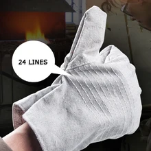 5/10 шт. холст перчатки сварщика рабочие перчатки двойной толстый износостойкий устойчивое к маслам слезоточивый обслуживание защитные перчатки