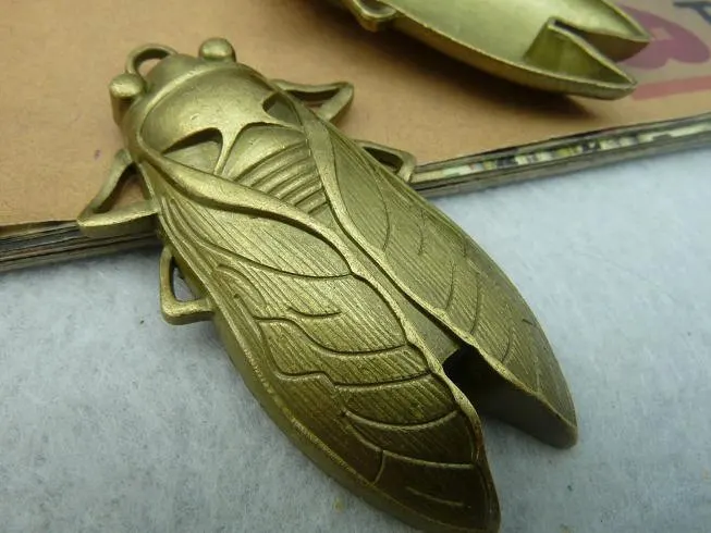 5pcs Wholesale Vintage Jewelry Findings And Components Antique Bronze Cicada Charm DIY Making Accessories Free Shipping | Украшения и
