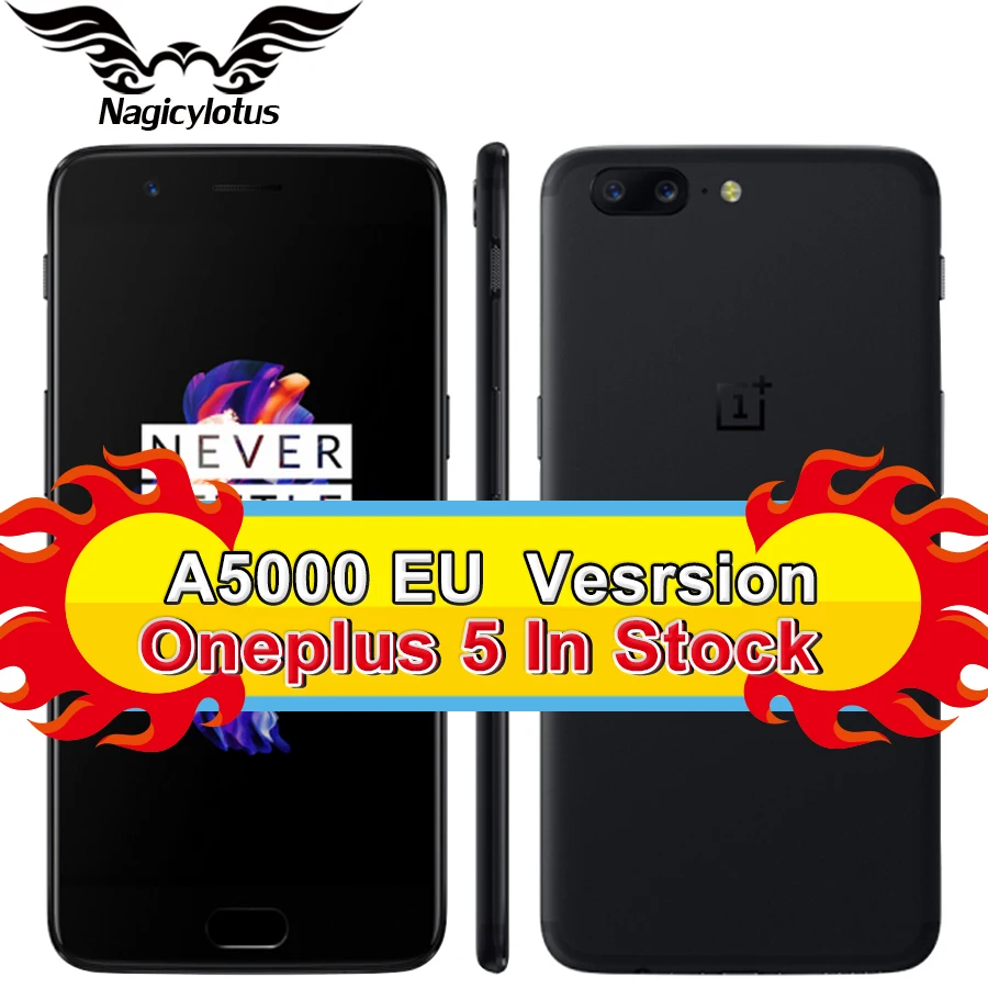 EU Version OnePlus 5 Smartphone 5.5''4G LTE Snapdragon 835 Octa Core 6GB 64GB 20.0MP 16 MP Global 4G Android 7.0 NFC Fingerprint android-mp-player : image EU Version OnePlus 5 Smartphone 5.5''4G LTE Snapdragon 835 Octa Core 6GB 64GB 20.0MP 16 MP Global 4G Android 7.0 NFC Fingerprint android-mp-player