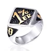 Oktrendy – bague punk unique pour hommes, couleur argent, biker 1% er, sculptée en acier inoxydable, or, bande de crâne, anneaux de fête ► Photo 2/6
