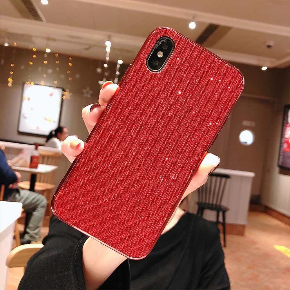 Тканевый блестящий чехол для телефона Apple iPhone XR Xs Max X 8 7 6 S Plus роскошный модный