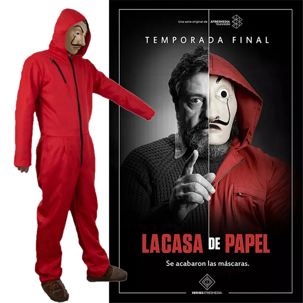 

Movie La Casa De Papel Salvador Dali Costume The House of Paper Cosplay Playing Party Halloween Money Heist Costume