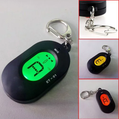 

2 PCS of (5*2.8*1cm /2*1.1*0.4in Black Mini Key Ring LCD Digital Chromatic Tuner with Mic)