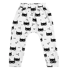 Модные длинные штаны с милым рисунком кота и лисы для детей 6 мес.-36 мес. Хлопковые Штаны с рисунком кота для маленьких мальчиков и девочек одежда для малышей