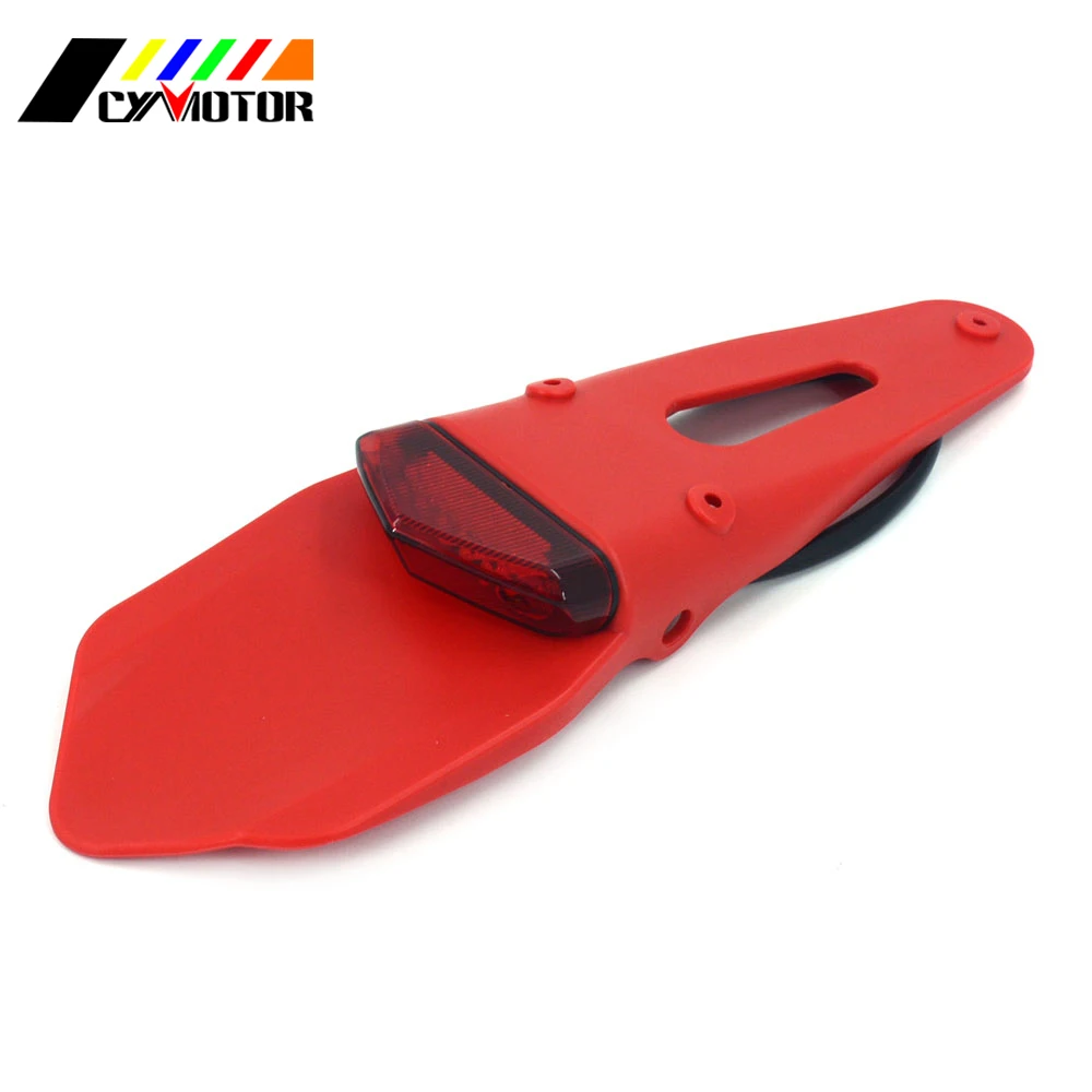 Заднее крыло мотоцикла с фонариком для YAMAHA KAWASAKI SUZUKI YZ YZF KX KLX KXF RM RMZ 125 150 200 250 300 350 400
