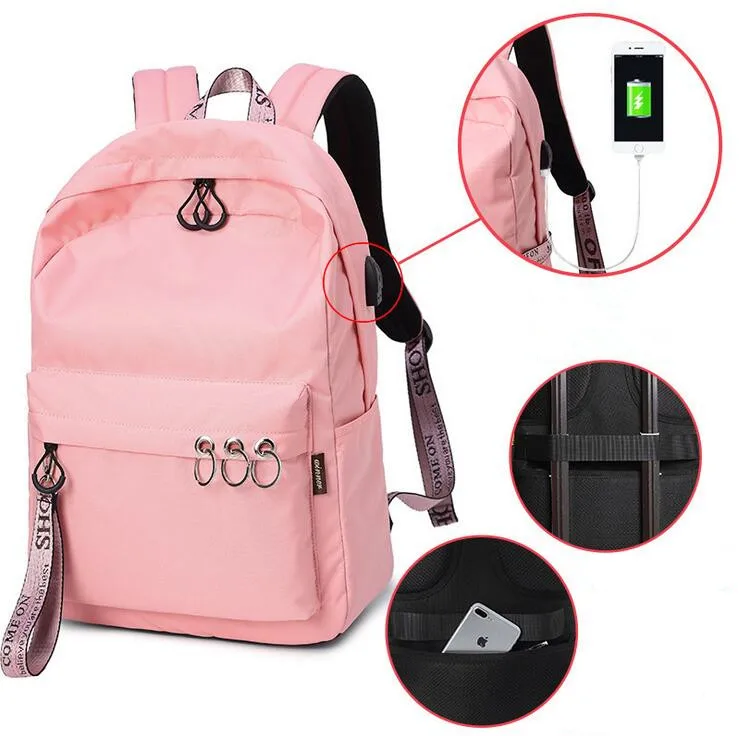 

Waterproof Large Capacity 15 Inch Laptop Bag Man USB Design Backpack Bag Black Backpack women School Bags Mochila Masculina