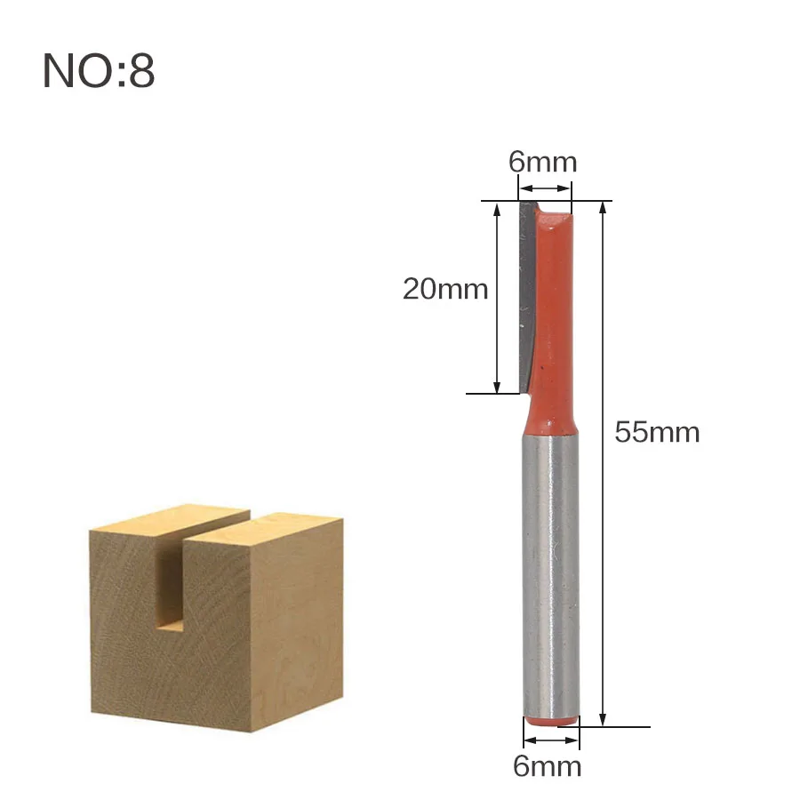 1 шт. 6 мм хвостовик очистки нижней древесины фрезы карбида вольфрама прямые концевые фрезы Ror Деревообработка дешевая цена