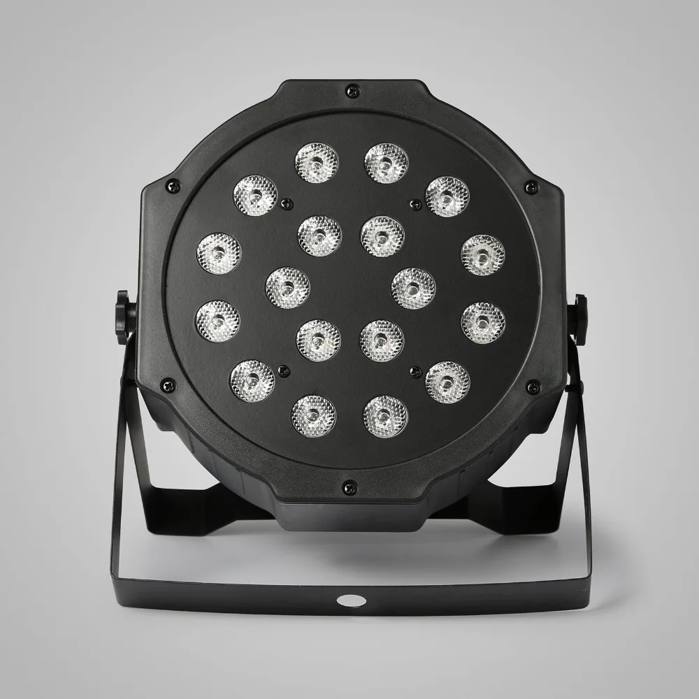 VEVOR 8 шт. 18X3W LED PAR64 54 Вт тонкий Par Может DMX плоский свет RGB цветное освещение проектор