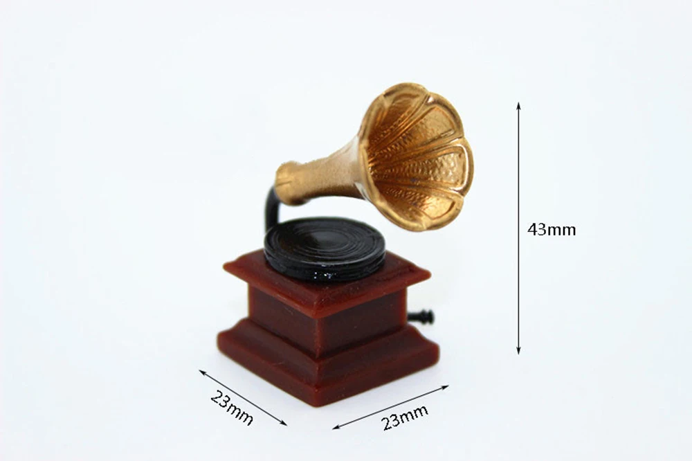 1/12 Кукольный миниатюрные аксессуары мини ретро фонограф моделирование мебель модель игрушки для кукольного дома украшения