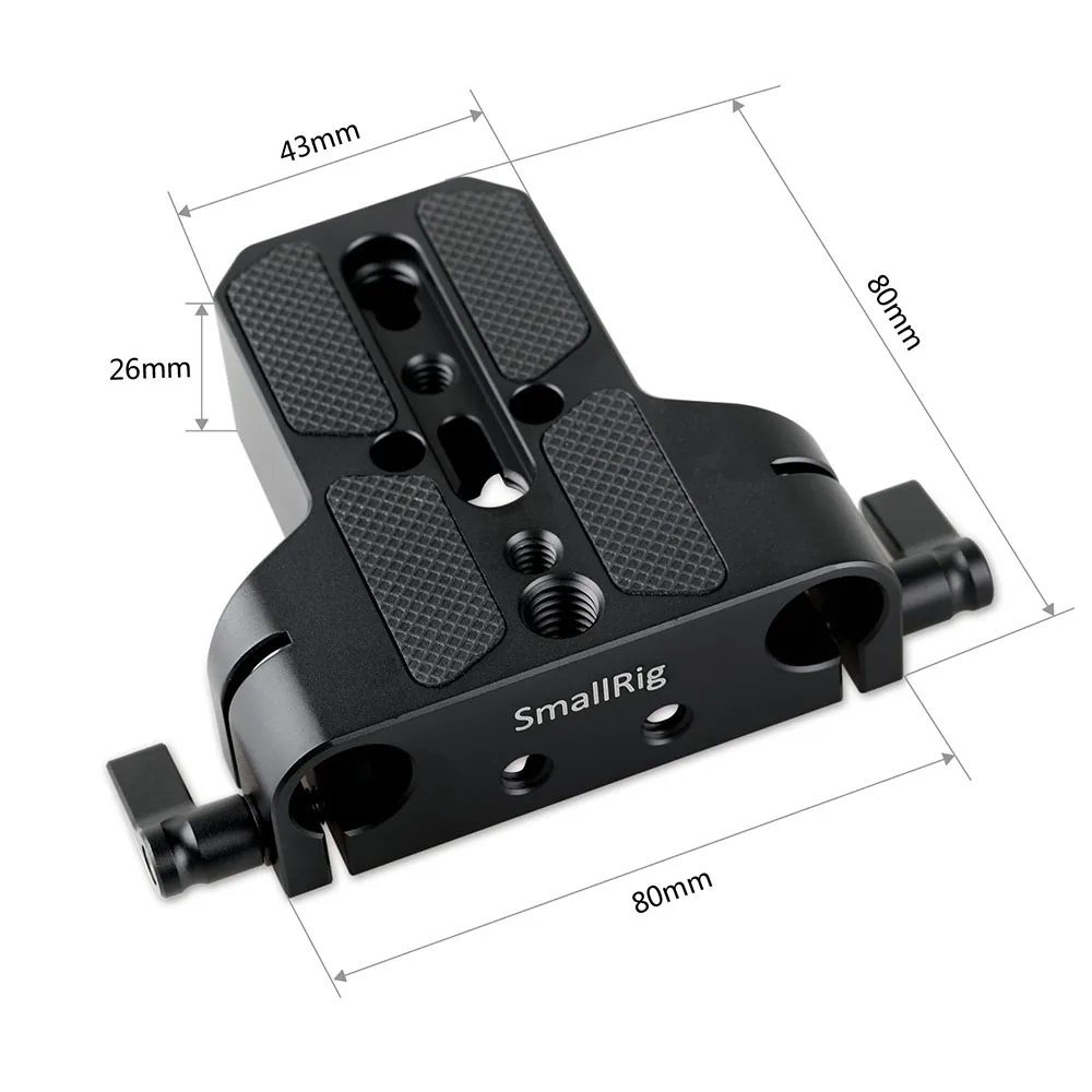 SmallRig опорная плита с двойной 15-мм стержневой зажим для sony FS7/sony A7 серии/Canon C100/C300/C500-1674