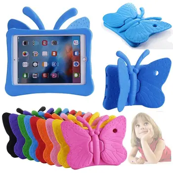 

XSKEMP For Samsung Galaxy Tab 3 7.0 P3200 P3210 3D Cartoon Butterfly Kids Safe EVA Foam Shockproof Handle Case Cover Protective