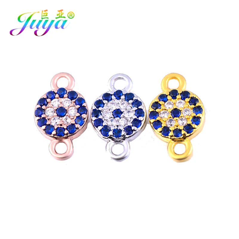 

Juya DIY Greek Jewelry Findings Handmade Greek Evil Eye Turkish Connector Accessories For Women Bracelet Necklace Earring Making