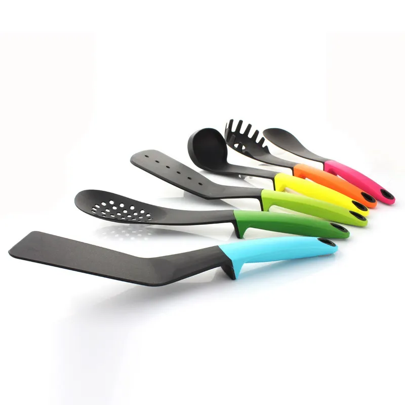 

7pcs/set Nylon Slotted Spoon Noodle Spoon Spatula Set Food Grade Kitchen Utensils Sets Heat Resistance Kitchen Cooking Tools
