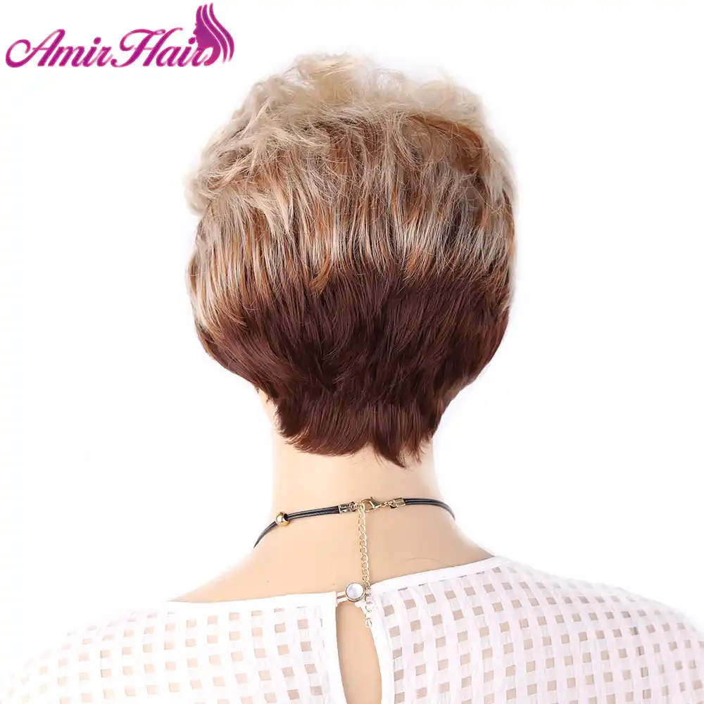 Amir Fluffy Short Wigs For White Women Blonde Wig Synthetic Short