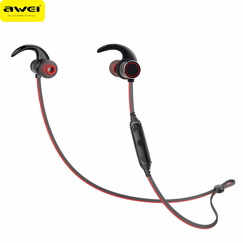 2018 AWEI AK9 Wireless Sports Bluetooth Earphone Magnetic IPX4 Waterproof Headset for IPhone for Huawei Smartphones
