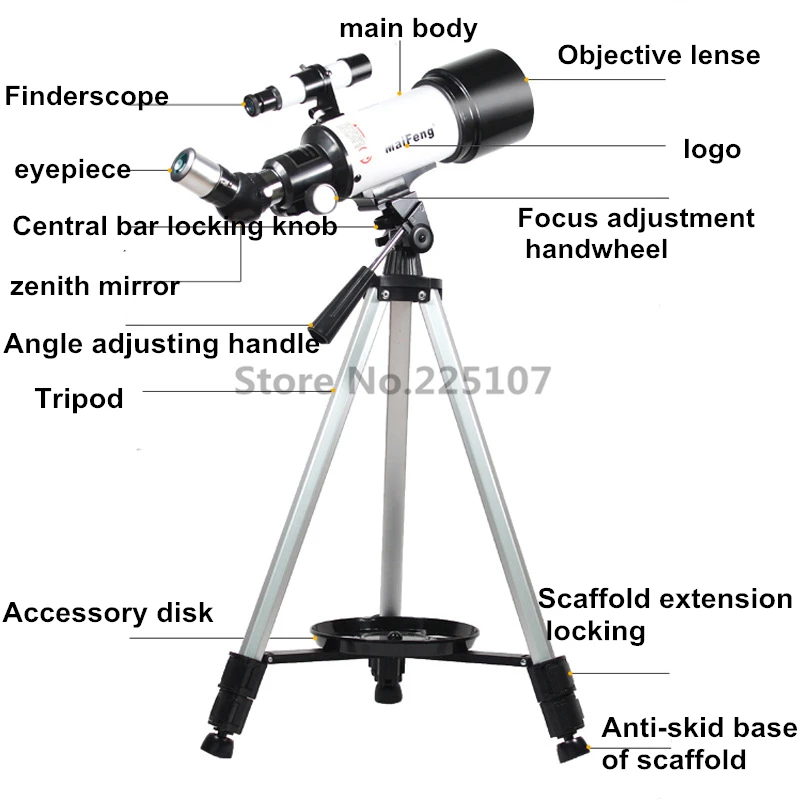 Telescópio astronômico de observação de estrelas 40070