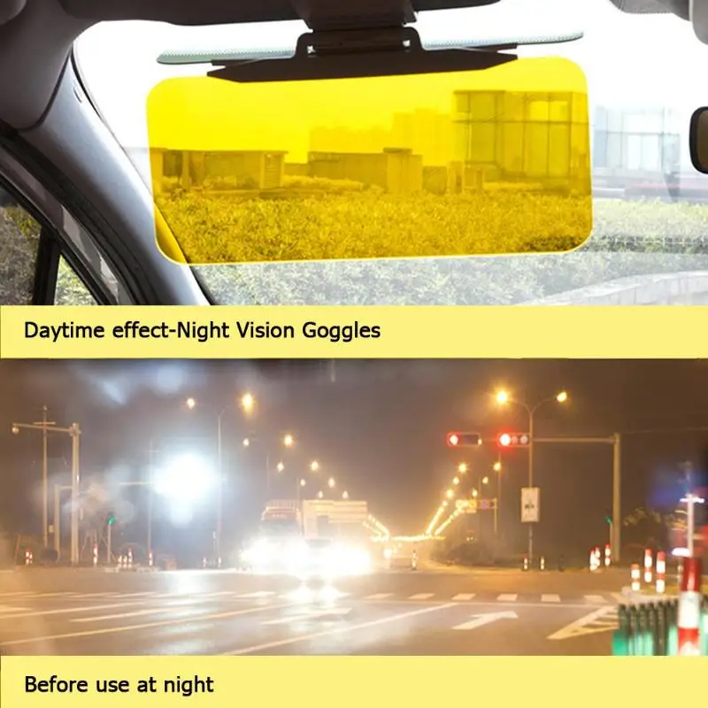 

Anti Sunlight Dazzling Goggle Day Night Vision Driving Mirror UV Fold Flip Down Clear View Vehicle Shield Car Interior Accessory