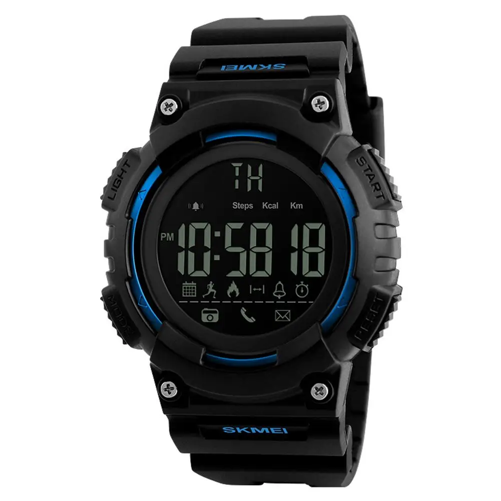 

Sports Men Alarm Digital Display Watch Pedometer Mileage Calories Smart Military Electronics Wrist Watch Relogio Masculino