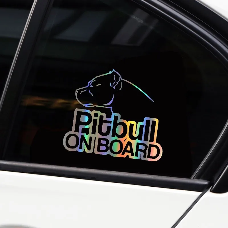 Автомобильный Стайлинг Pitbull на доске собака виниловая забавная