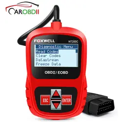 FOXWELL NT200C OBD2 OBDII Автомобильный сканер двигатель Code Reader Сенсор стоп-кадр OBD 2 автомобиля инструмент диагностики лучше, чем ELM327