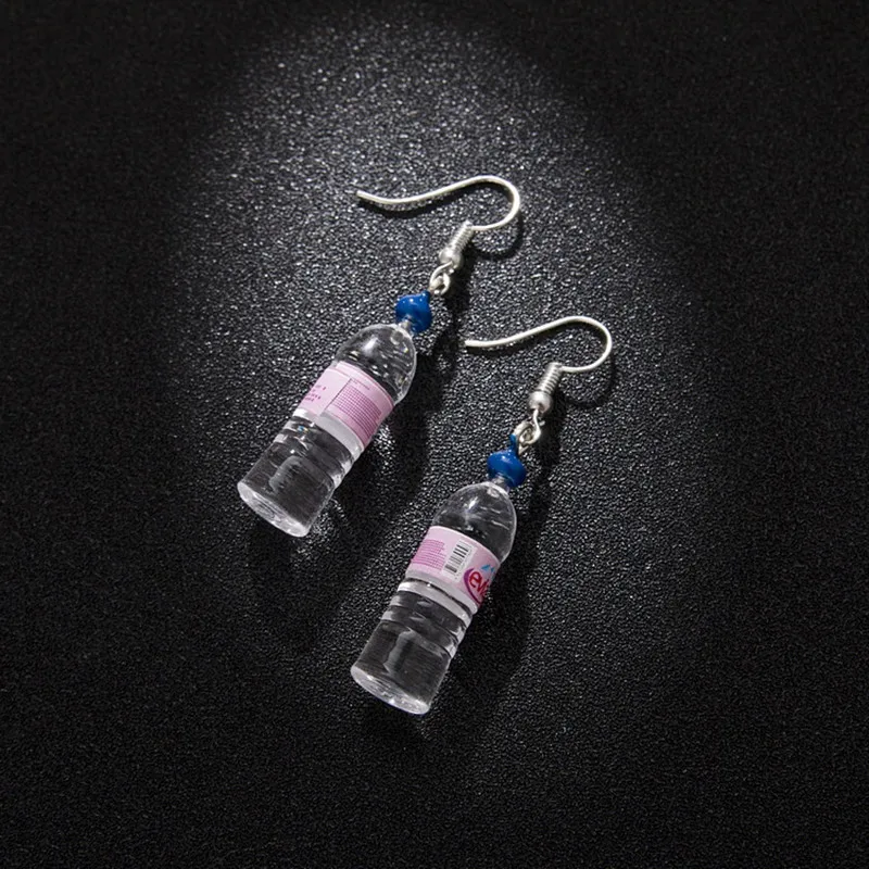

2019 hot Fashion Creative Simulation of Mineral Water Bottles Earrings Cute Handmade Earrings Womens Jewelry