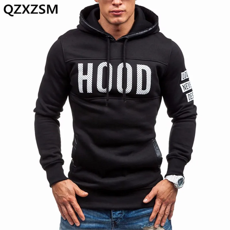 Qzxzsm Для мужчин sweatershirt Новинка 2017 Модная Повседневная с капюшоном Печать пуловер |