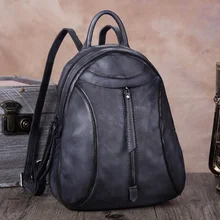 New Retro Leather Bag Ladies Handmade Leather Bag First Layer Cow Leather Backpack Female Shoulder Bag Leisure Travel Backpack New Retro Leather Bag Ladies Handmade Leather Bag First Layer Cow Leather Backpack Female Shoulder Bag Leisure Travel Backpack