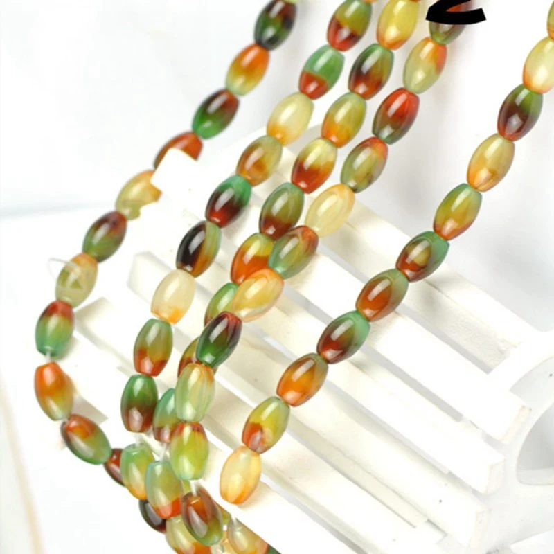 32pcs/str natural AAA Natural color Peacock natural agate m beads Loose Beads jewelry making 8*12mm Please select size 012022