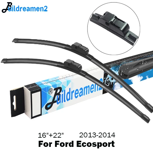 For Ford Ecosport Buildreamen2 автомобиль стеклоочистителя для Ford EcoSport 2003- Авто ветровое стекло резиновые стеклоочистители автомобильные аксессуары - Цвет: For Ford Ecosport