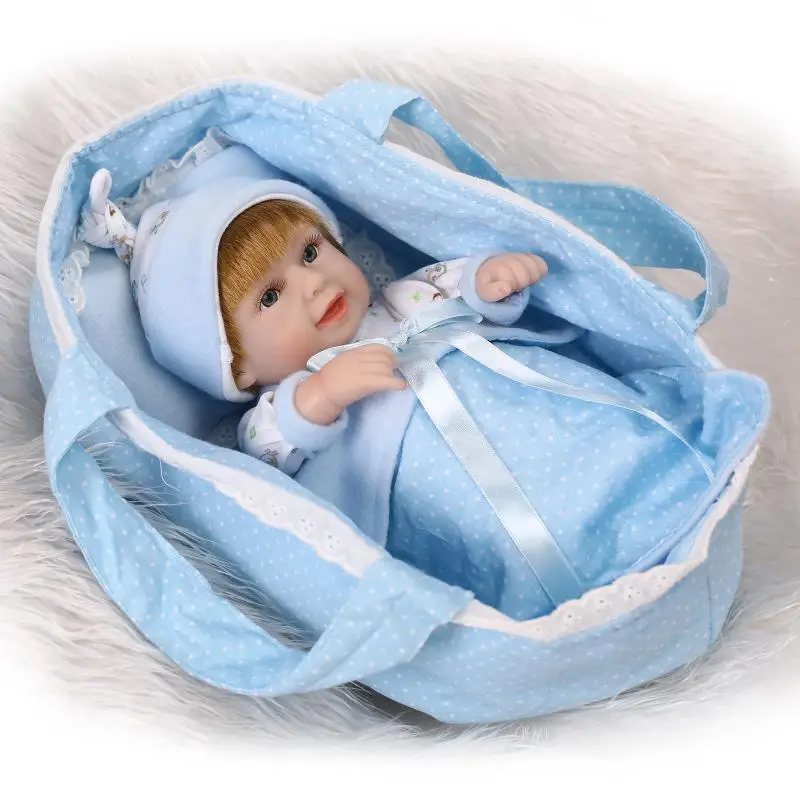 

26cm Lifelike bebe Reborn Bonacas Full Silicone Body Reborn Babies Doll White clothing Toy Alive Boy Baby Doll Kids Xmas Gifts