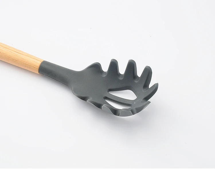 Силиконовая кухонная утварь с деревянной ручкой, ложка для выпечки, кухонные лопатки, набор инструментов 1
