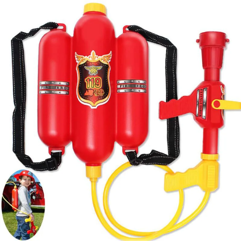 Летний пожарный водяной Пистолетик с рюкзаком пляжная игра игрушка пожарный водяной Пистолетик с рюкзаком летний отдых пляж Pull-type пистолет воздушного давления