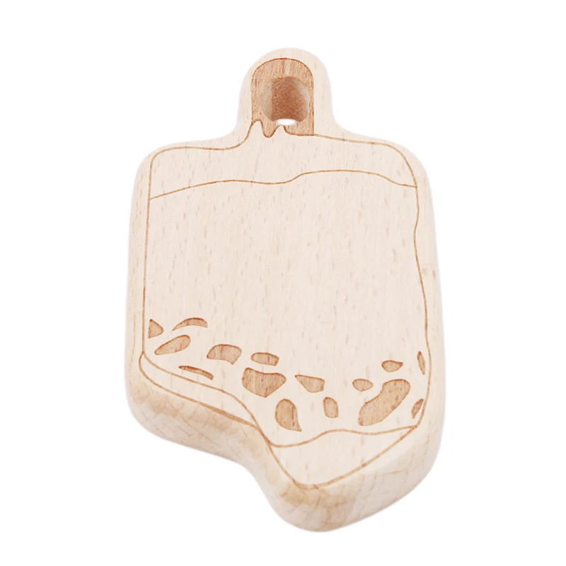 Деревянный DIY бук дерево ремесла украшения молярный зубной зубов ребенка прорезыватель Игрушка