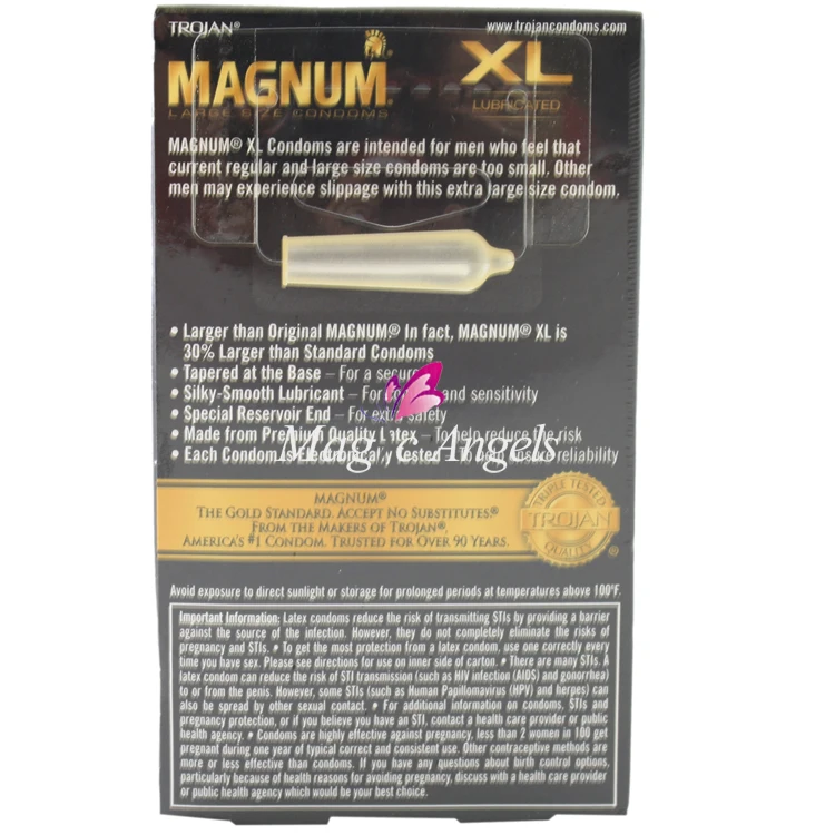new trojan magnum xl lubricated latex condoms 12pack adult sex toys magnum xl size