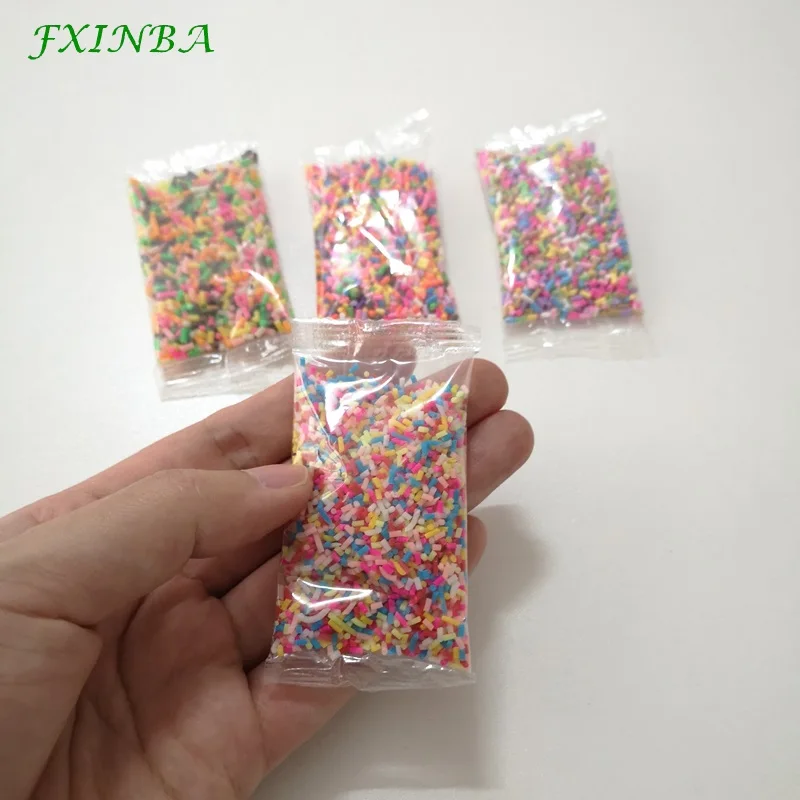 FXINBA 10 г Fimo Ломтики поддельные брызги торт украшение для слизи DIY конфеты игрушки в виде десерта пушистые слимы поставки грязи глина дополнение