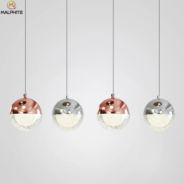 Post Modern Crystal Pendant Lights Nordic Bar Cafe Bubble Ball Post Modern Crystal Pendant Lights Nordic Bar Cafe Bubble Ball Lamps Rose Gold Dining Room