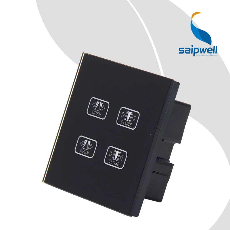 

85VAC-250VAC 2 Way 4 Key Controlled Electric Curtain Switch / Wall Mounted Touch Switch (SPT-SM-2CT2B)