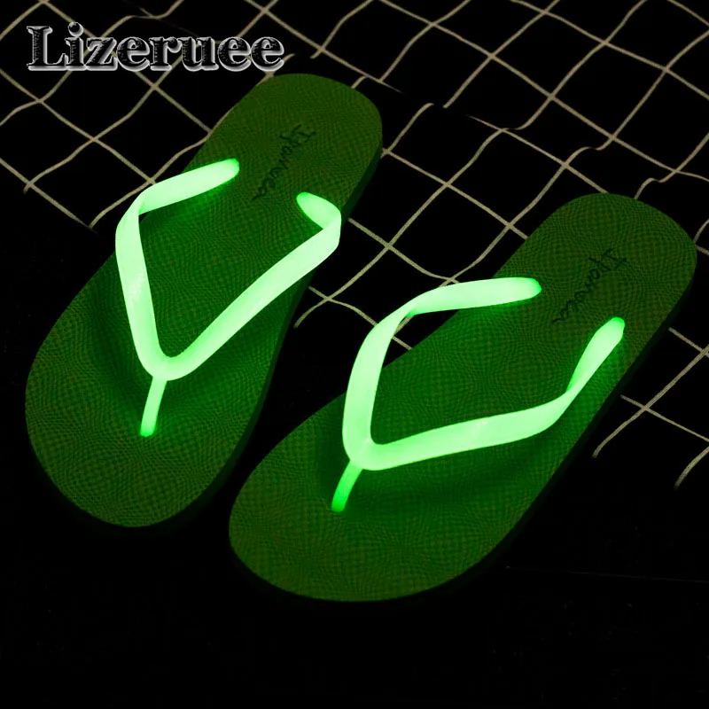 

Luminous slippers Men's Shoes Summer Flip Flops Shoes Sandals indoor & outdoor Flip-flops Beach Slipper zapatos mujer HS026