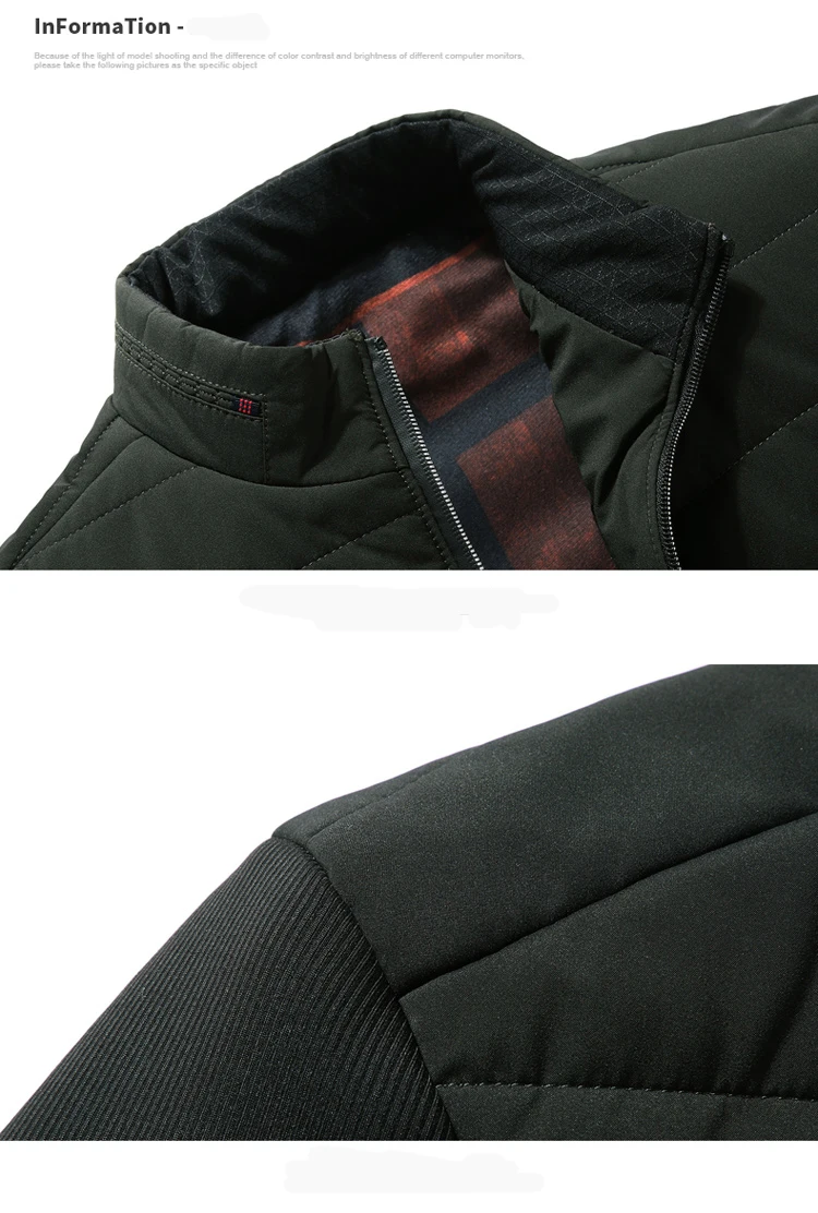 Модный бренд Для мужчин хлопковая куртка толстые Для мужчин s зимние куртки и пальто Размеры L-4XL Новое поступление Повседневное тонкий темно-синий Для мужчин s одежда