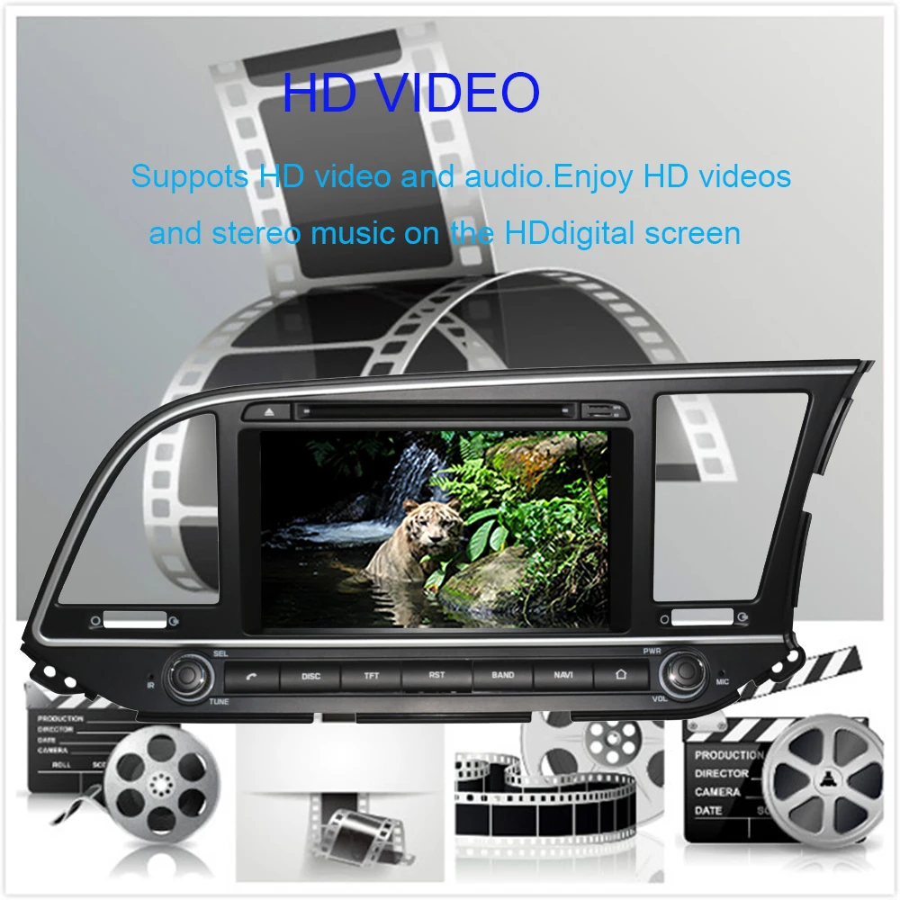 Best Android 9.0 Octa Core 4GB RAM Car GPS Navigation For Hyundai Elantra/Avante/MD2016-2019 Right Hand Driving DVD Multimedia Player 4