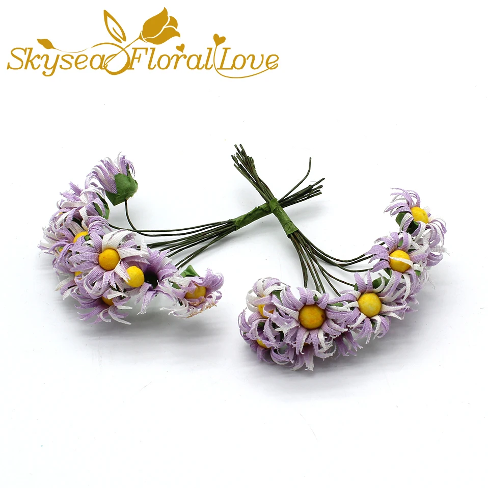 Искусственные DIY ремесло flower10 шт/уп ромашка венок конфетные коробки декоративные