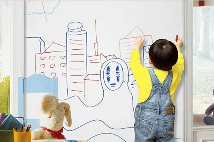 Write Vinyl Roll Sticker Adhesive Board Peel Writing Paint Blackboard Drawing Board Paint Paper 2m 45cm	